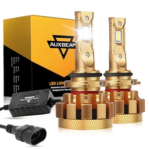 AUXBEAM 9006 CANBUS LED Headlight Bulbs Conversion Kit High/Low Beam 6000K White - Picture 1 of 12