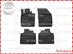 NEW LHD BLACK RUBBER FLOOR MATS CAR LINERS ALL WEATHER FOR VOLVO S90 V90 2016- - Picture 1 of 6