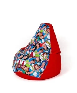 5905359299899 Sako sack pouffe birne druck rot-frauen XXL 140 x 100 cm Go Gift - Bild 1 von 1