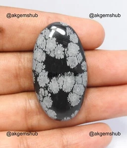 44.00 Cts Natural Oval Snowflake Ethical Cabochon Jewelry Making 39x22x6 mm - Picture 1 of 8