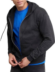 Men'S Zip-Up Hoodie, Ecosmart Fleece Full-Zip Hoodie for Men, Hooded Sweatshirt - Picture 1 of 12
