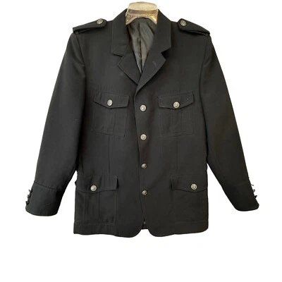 Chaqueta Blazer Negra Pronti Collection Phita Para Hombre Talla Mediana Estilo Policía Foto 1 de 4