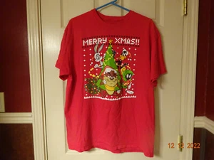 Vintage 90’s MERRY XMAS Tasmanian Devil Looney Tunes T-Shirt Men’s Extra Large - Bild 1 von 4