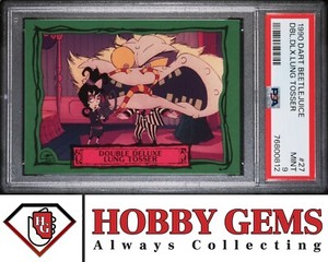 DELUXE DOUBLE LUNG TOSSER PSA 9 1990 Dart Flipcards Beetlejuice #27
