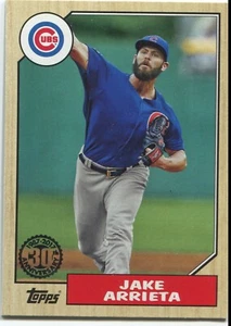 2017 Topps Series 1 JAKE ARRIETA 1987 Topps Baseball - CHICAGO CUBS - #87-49 - Picture 1 of 1