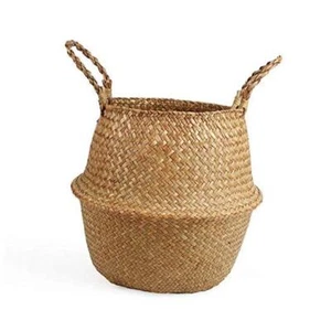 Woven Seagrass Belly Basket for Storage Plant Pot Basket and Large Original - Picture 1 of 7