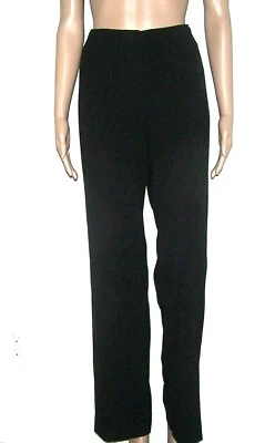 DKNY Donna Karan Black Fixed Waist Straight Leg Topstitched Dress Pants Size 12 - Image 1 of 4