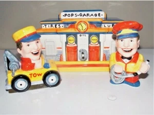 Department 56 Brunch Buddies "POP"S GARAGE" Salz-, Pfeffer- & Butterdosen-Set - Bild 1 von 7