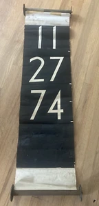 London Transport Double Decker Bus Route Number Rollsign Blind 11 27 74 - Picture 1 of 3
