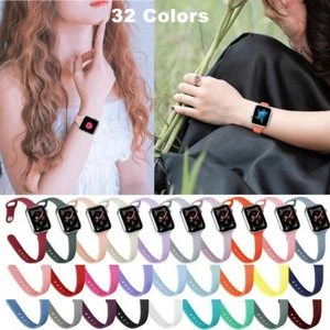 Correa de repuesto deportiva delgada de silicona para Apple Watch Series 7 6 5 4 3 SE - Imagen 1 de 79