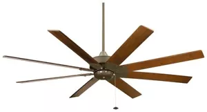 Large Ceiling Fan with Pull Cord Fanimation Levon 160 CM Bronze Walnut - Picture 1 of 1