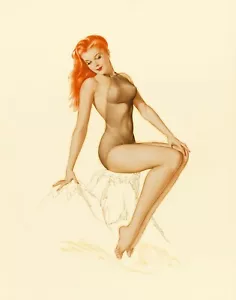 ALBERTO VARGAS Pin Up Art Poster or Canvas Print "Calendar Illustration" #30 - Picture 1 of 1