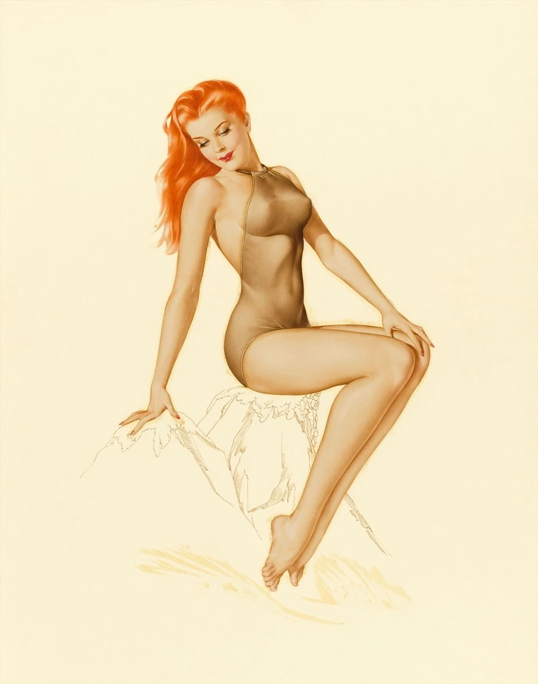 ALBERTO VARGAS Pin Up Art Poster or Canvas Print "Calendar Illustration" #30 - Image 1 of 1
