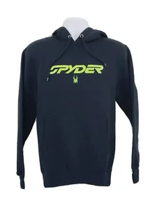 Spyder Sudadera con Capucha Para Hombres Pequeña Azul Frontera Pullover Sudadera Spellout Logo Adulto  - Imagen 1 de 8