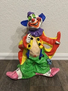 Mexican Vintage Folk Art Paper Mache Clown 17”   - Picture 1 of 8