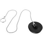 Rubber Tub Stopper with Chain & Hair Catcher for Sink & Bathtub