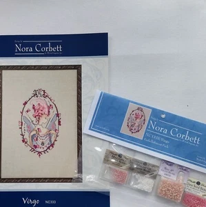 Virgo Zodiac Girls Cross Stitch Chart and Embellishment Pack by Nora Corbett - Picture 1 of 19