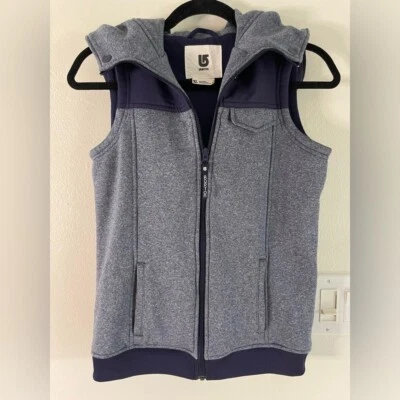 Burton Girls DryRide Starr Vest Insulated Hooded Zip Up Navy Blue Vest Size XL - Image 1 of 4