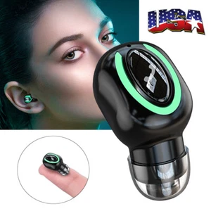 Wireless Bluetooth Earpiece In Ear Mini Headset Single Earbud for Cellphone PC - Picture 1 of 11