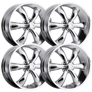 (Set-4) Vision 142 Legend 20x9 6x5.5 6x139.7 20mm Chrome Wheels Rims 20 inch - Picture 1 of 1