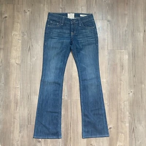 Jeans donna bootcut Taverniti Manon taglia 27 blu invecchiato Y2K - Foto 1 di 8