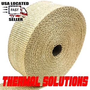 Exhaust Heat Header Wrap 1/16" X 2" X 50' Tan High Temperature pipe insulation - Picture 1 of 4