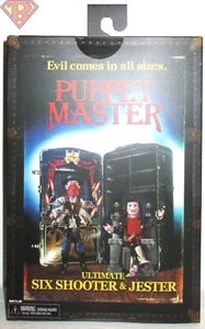 ULTIMATE SIX SHOOTER & JESTER Puppet Master 4" Action Figure 2-pack Neca 2023 - Picture 1 of 9