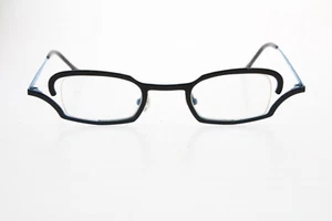 ANNE et VALENTIN Totem B38 Black Blue Titanium Frames Japan 38/23-140 mm - Picture 1 of 9