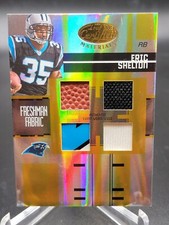 2005 Leaf Mirror GOLD Patch Prime RC Eric Shelton 20/25 Panthers Helmet
