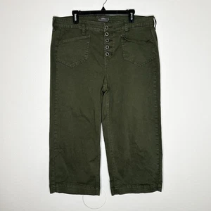 Torrid Damen olivgrün Knopfleiste Stretch Cropped Hose Plus Größe 18 - Bild 1 von 9