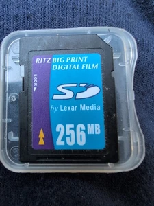 256 Mb SD CARD LEXAR MEDIA Ritz Big Print  - Picture 1 of 1