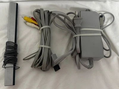 Nintendo Wii Cord Set Power Cord AV Cable Sensor Bar Bundle OEM Original - Image 1 of 4