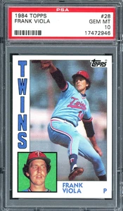 1984 Topps - Frank Viola #28 PSA 10 - Picture 1 of 2
