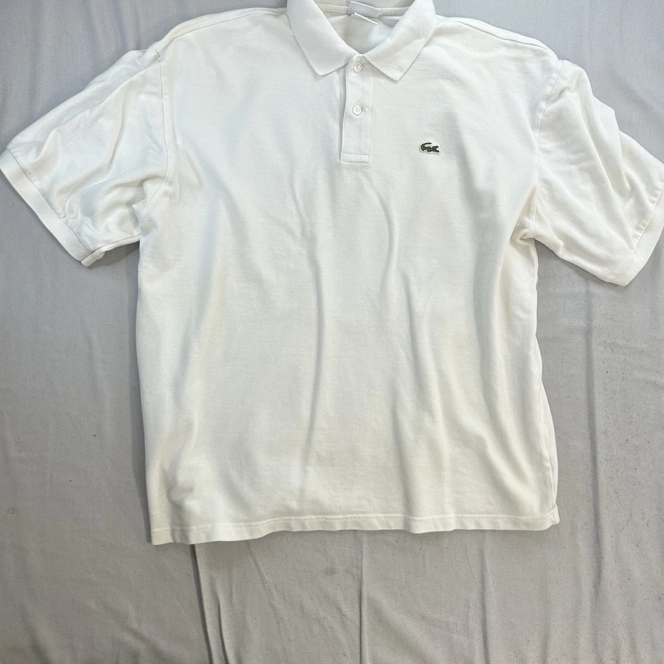 Lacoste Polo Shirt Men White Short Sleeve Size 8 - Image 1 of 4