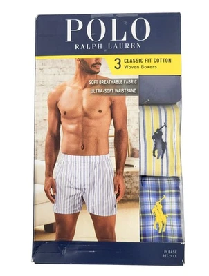Paquete de 3 boxers Polo Ralph Lauren calce clásico talla XL tejidos algodón multicolor Foto 1 de 4