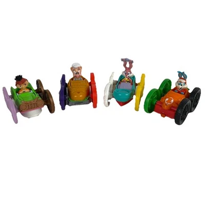 Набор из 4 игрушек McDonald's 1990 Tiny Toons Adventures Flip Cars Happy Meal - Изображение 1 из 4