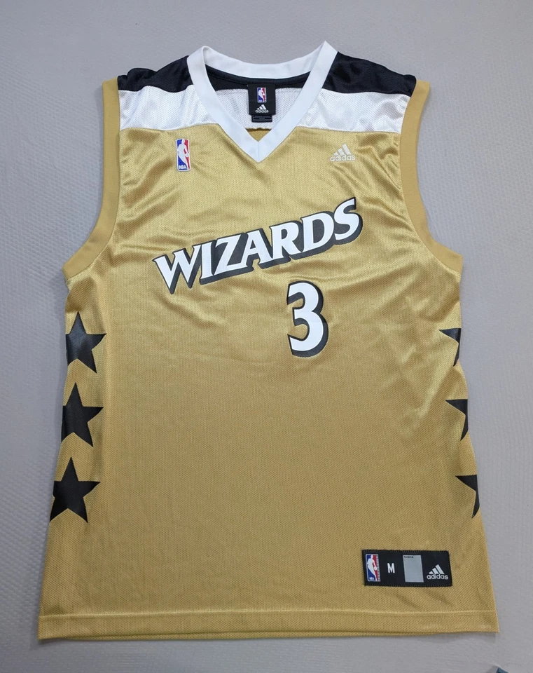 Adidas Caron Butler Washington Wizards Gold Alternate Jersey Size M - Image 1 of 4