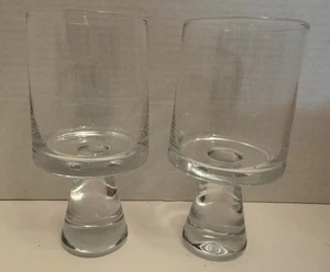 Set ~ 2 Bicchieri Calici Calici Calici Pesanti Stelo Spessore Tom Dixon MCM Stile Unico Bar - Foto 1 di 3