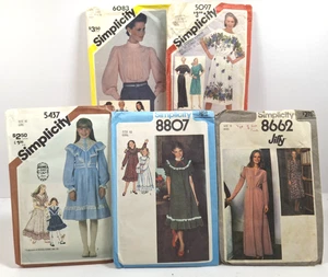 Lote De Colección De 5 Paquetes Patrones Simplicity 1977, 1978, 1981, 1983 Sin Devolución - Imagen 1 de 6