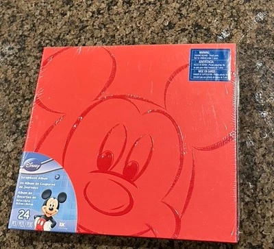 NEW Disney Mickey Mouse 8 x 8 EK Success Red 10 Pages Embossed Scrapbook Album - Image 1 of 4