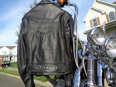 CHAQUETA DE CUERO HARLEY DAVIDSON Heritage grande Foto 1 de 4