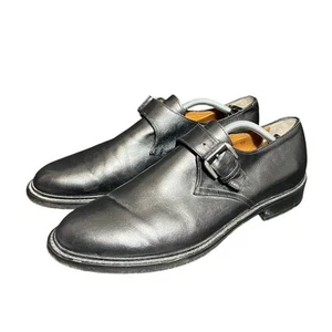 Antonio Maurizi schwarze elegante Lederschuhe mit Mönchsriemen Oxford Größe 45 US 12 - Bild 1 von 10
