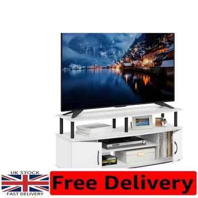 Stylish JAYA TV Console with 2 Doors and Open Shelves for Living Room Elegance - Image 1 of 4