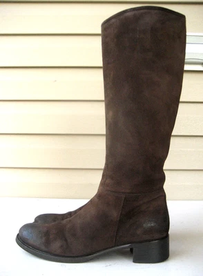 Botas Altas de Gamuza PRADA Talla 37.5 / 7.5 Marrón Mujer Italia Foto 1 de 4
