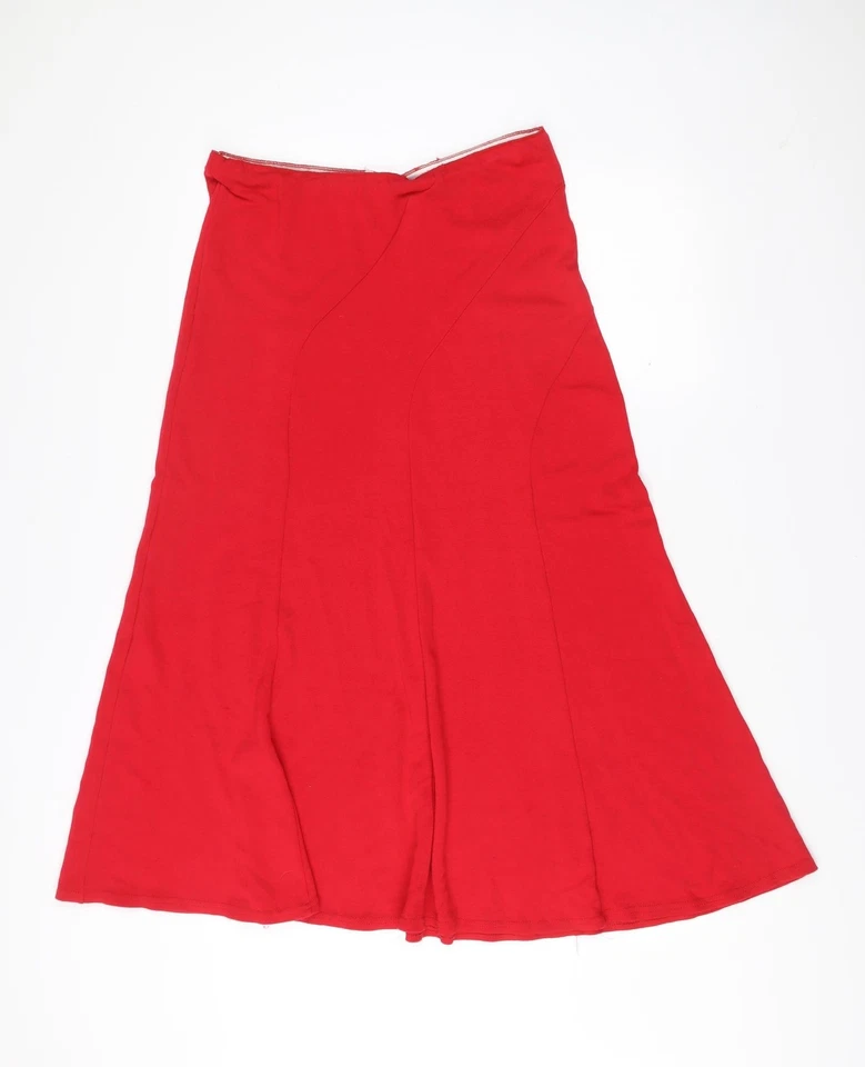 Wardrobe Womens Red Size 18 A-Line Stretch Knee Length Skirt - Image 1 of 4
