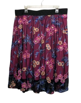 Falda bordada Lularoe Lola 2XL cintura elástica Foto 1 de 4