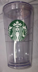 Starbucks Classic Clear Acryl Grande Double Walled Tumbler Cup 16 oz NO STROHHALM - Bild 1 von 4