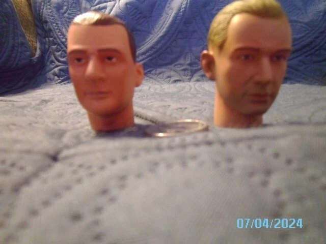 Cabeza masculina esculpida B11 1:6 dragón Segunda Guerra Mundial x 2 para figuras de 12" Foto 1 de 1