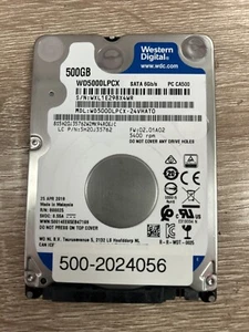 WD 500GB SATA 2.5" 5400RPM HDD Hard Drive WD5000LPCX-24VHAT0 - Picture 1 of 2