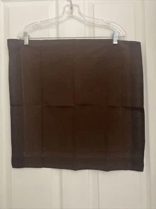 Pier One Hemstitch Cotton Napkins Chocolate Brown  Set Of 4 100% Cotton 20x20 - Picture 1 of 5